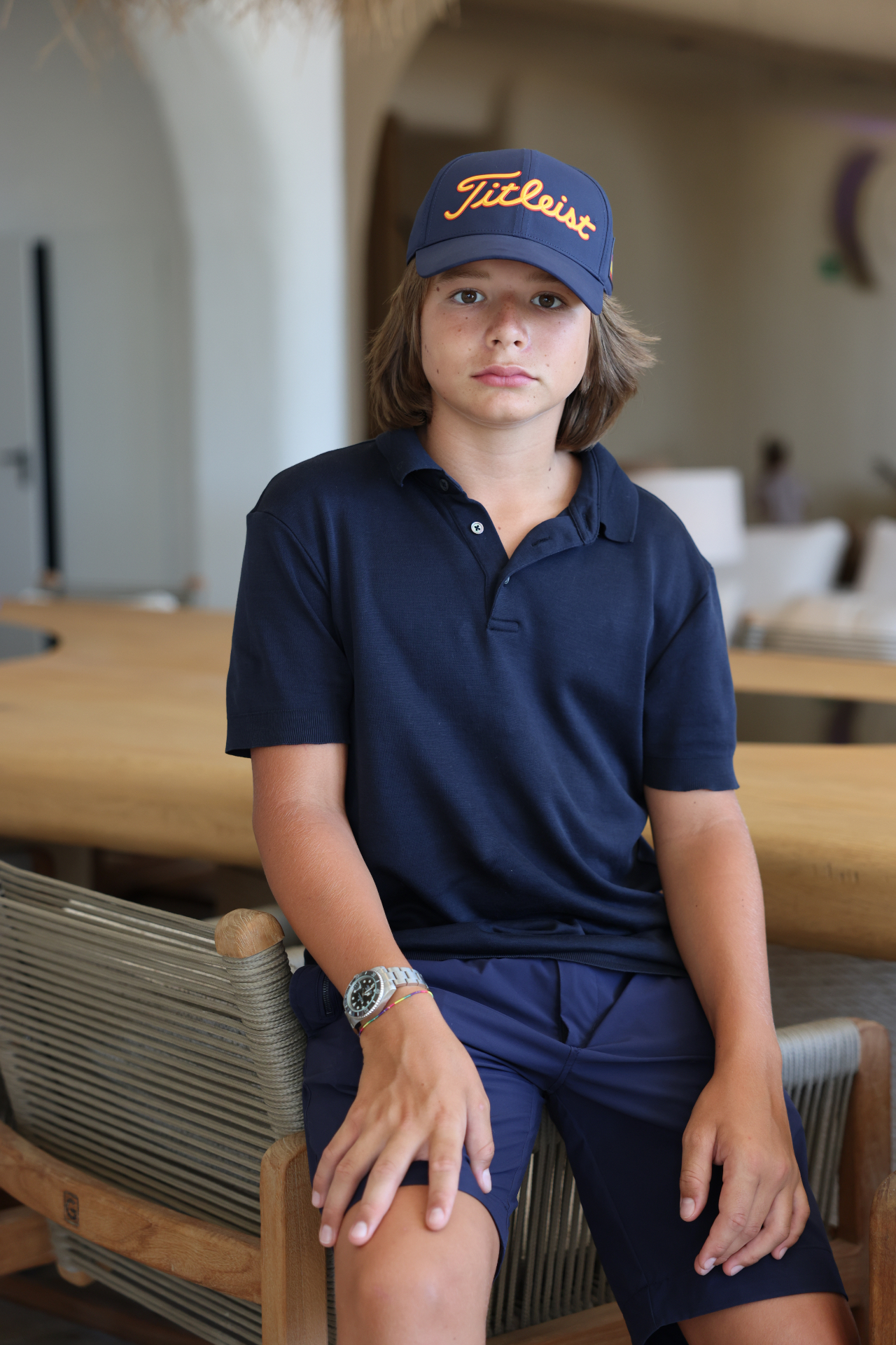 First season participant photographed before a golf session